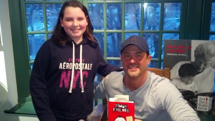 My daughter with Stephan Pastis